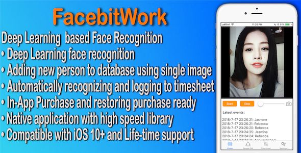 FacebitWork Native Face Recognition using Deep Learning - code.market