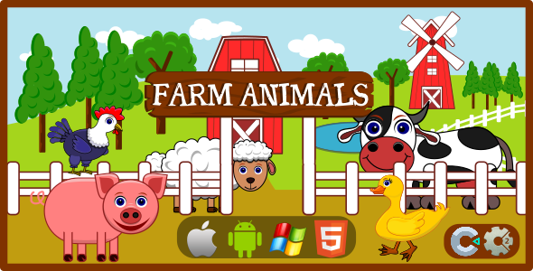 Farm Animals - Educational Game (HTML5+CAPX|Construct 2 and 3) - code ...