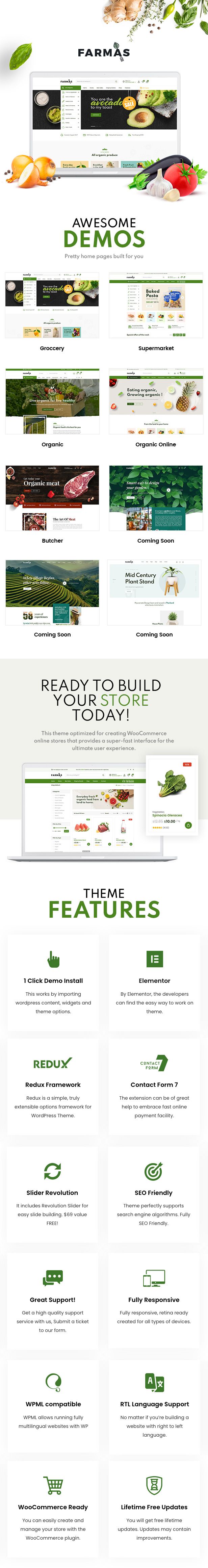 Farmas - Organic Food Store WordPress Theme - 1