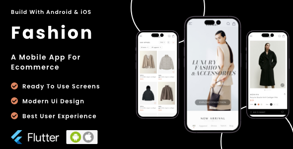 Fashion - eCommerce Flutter App Template Flutter  Mobile 