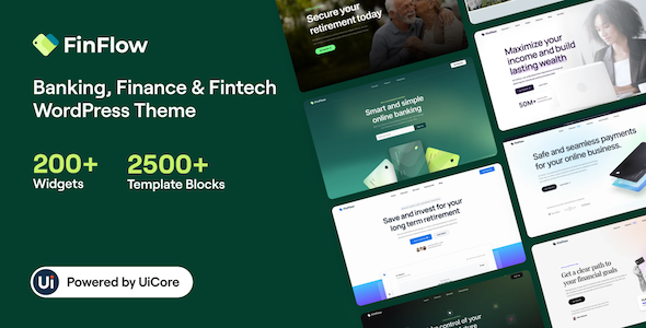 FinFlow - Banking, Finance & Fintech WordPress Theme    