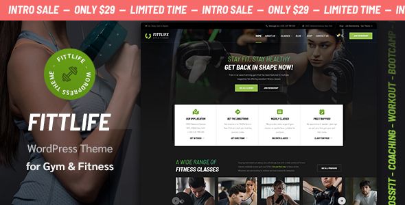 Fittlife - Gym & Fitness WordPress Theme