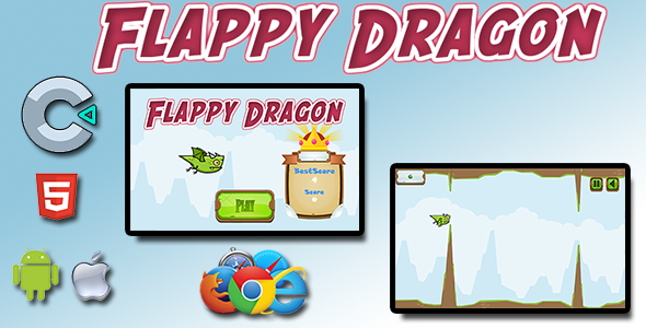 Flappy Dragon - HTML5 Mobile Game    Games