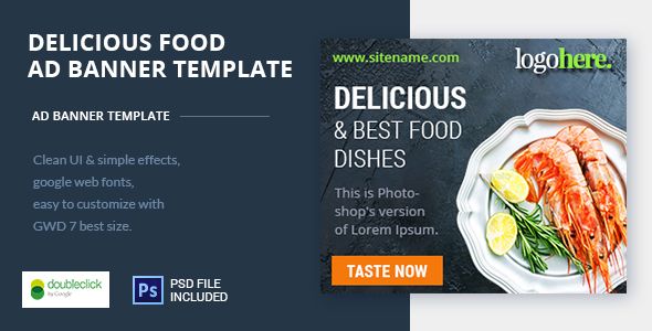 Food and Restaurant HTML Ad Banner 05    Ad Templates