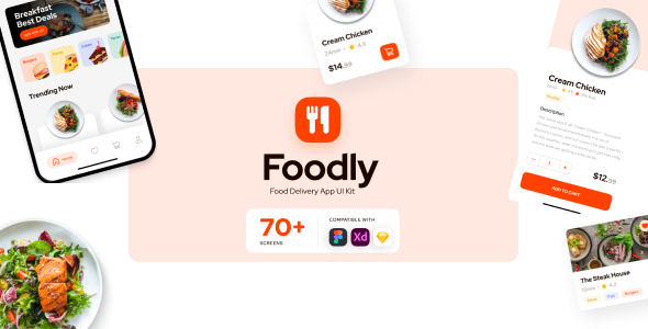 Foodly - Food Delivery App Flutter UI Template Flutter  Mobile Templates