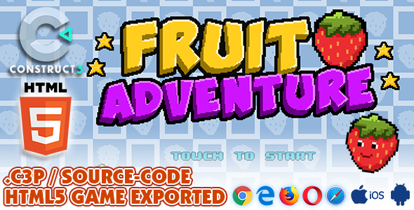 Fruit Adventure HTML5 Game – With Construct 3 All Source-code