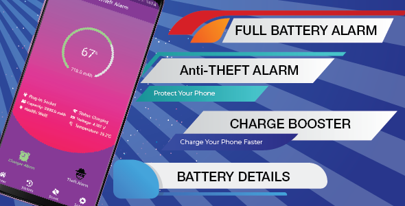 Full Battery &Theft Alarm Android Project Android  Mobile Full Applications