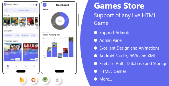 Games Store app - All in One Game app | Admob | Push Notification | Android Android  Mobile Full Applications