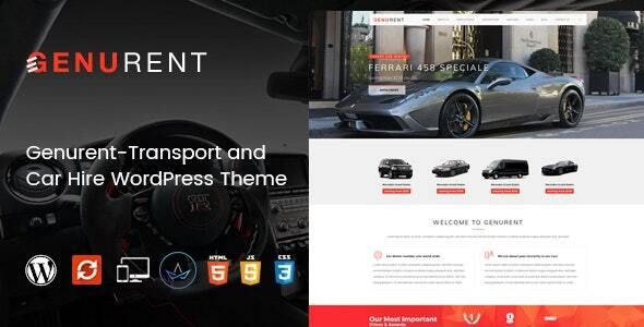 Genurent – Transport and Car Hire WordPress Theme