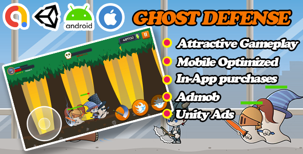 Ghost Defense - Unity Complete Game Template Android, Unity  Mobile Games