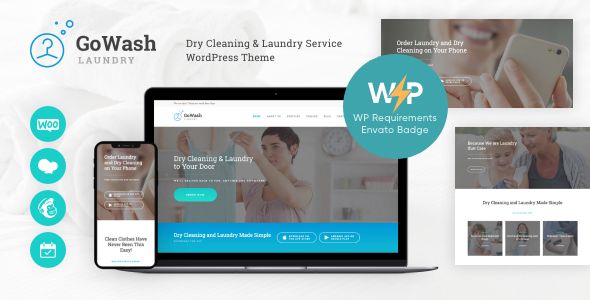 GoWash | Dry Cleaning & Laundry Service WordPress Theme    