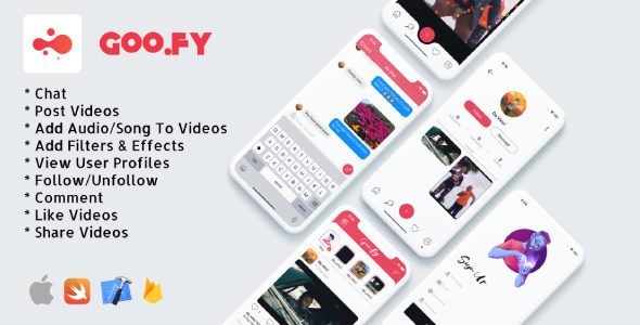 Goo.fy - iOS Video Sharing App iOS  Mobile 