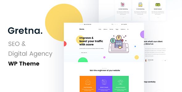 Gretna - SEO /Digital Agency WordPress Theme    