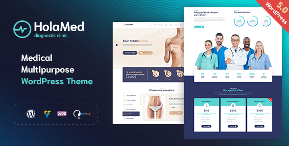HolaMed – Medical Diagnostic & Plastic Surgery Clinic WordPress Theme