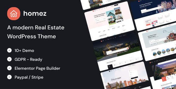 Homez – Real Estate WordPress Theme WordPress Real Estate  