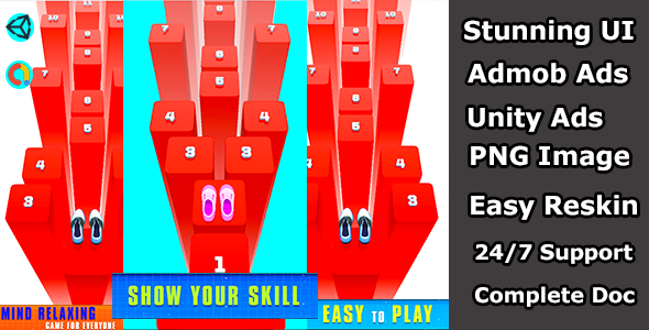 Hop Jump Unity Complete Source Code Android  Mobile Games