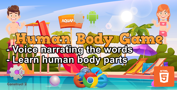 Human Body Game for Kids - Educational Game - HTML5 (.Capx)    Games