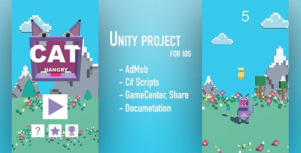Hungry Cat - Unity Project iOS  Mobile Games