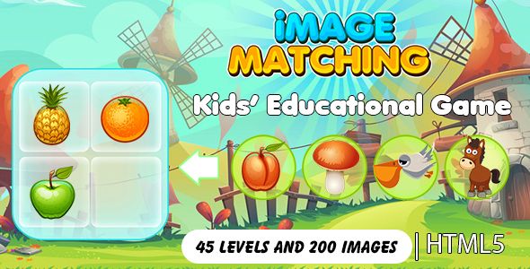 Image Matching Kids Learning Game (HTML5) Educational Game   Mobile Games