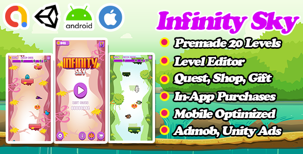 Infinity Sky - Unity Complete Game Template Android, Unity  Mobile Games