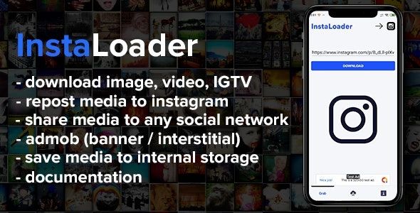 Instagram downloader - download media from instagram Android  Mobile Full Applications