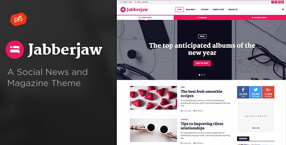 Jabberjaw - A Social News Theme