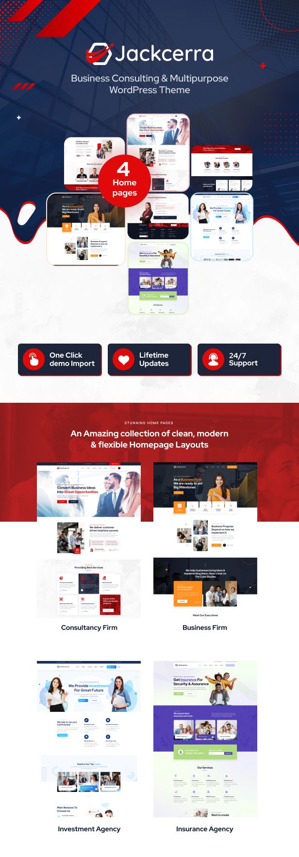 Jackcerra - Business Consulting WordPress Theme - 1