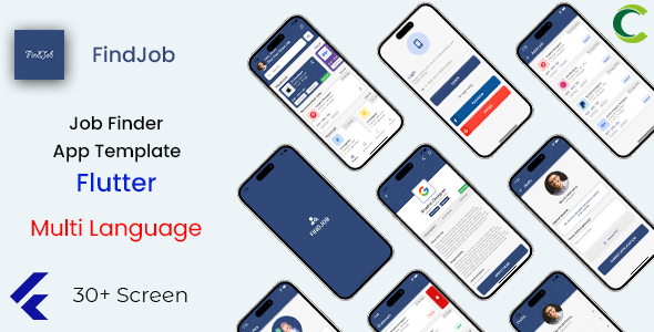 Job Finder & Resume App Template in Flutter | FindJob | Multi Language Flutter  Mobile Templates