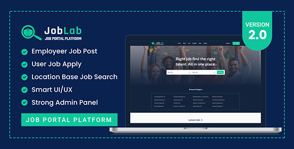 JobLab - Job Portal Platform    Help And Support Tools