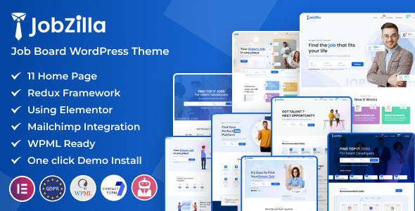 JobZilla - Job Board WordPress Theme WordPress Corporate, Directory &amp; Listings  