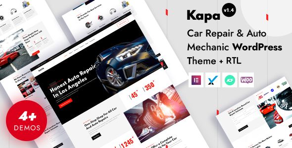Kapa - Car Repair & Auto Services WordPress Theme WordPress Business, Corporate  