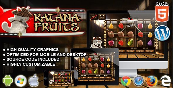 Katana Fruits Slot Machine - Premium HTML5 Casino Game    Games