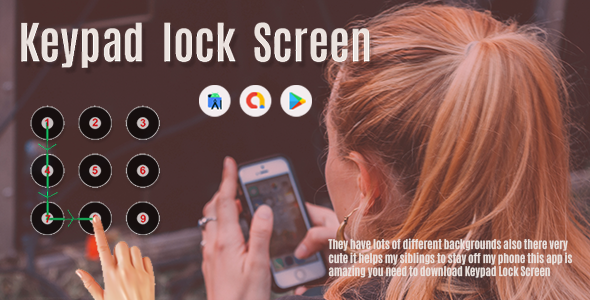 Keypad Lock Screen - Keypad Lock - Phone Secure - patterns Lock Screen - Lock Screen - Admob Ads Android  Mobile Full Applications