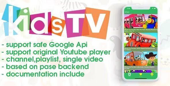 Kids TV (iOS, youtube video) iOS  Mobile Full Applications