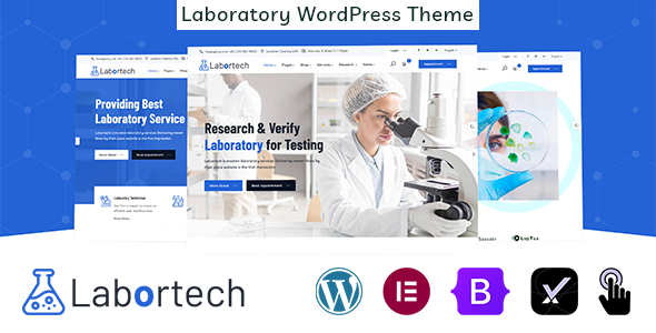 Labortech - Laboratory & Science Research WordPress Theme    
