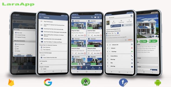LaraApp, Native Android App for LaraClassified Script Android  Mobile Full Applications