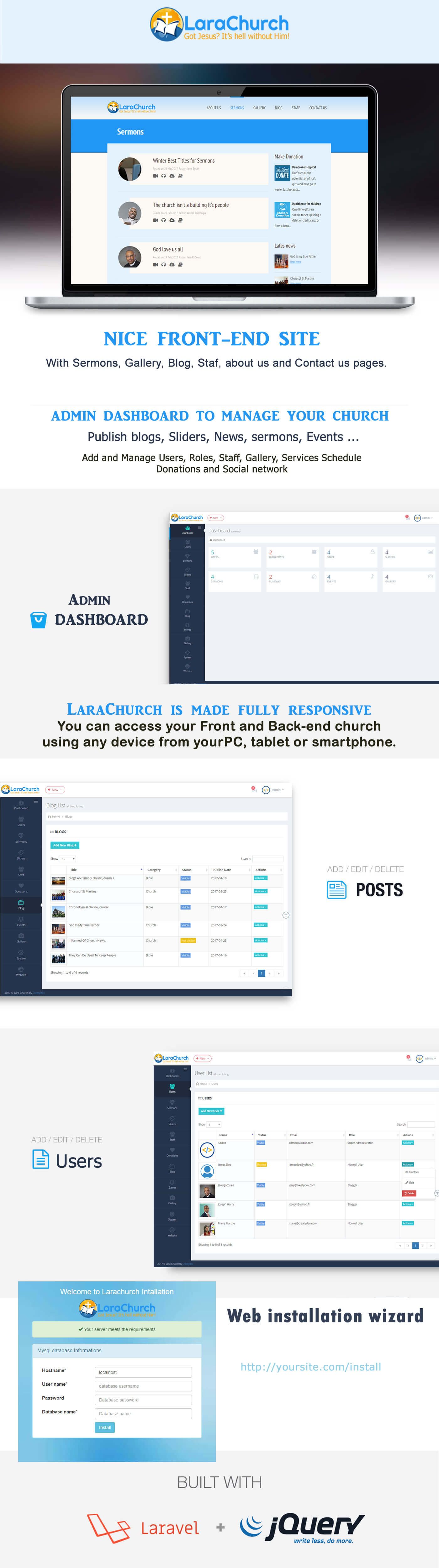 LaraChurch 2.0 - Complete Church Management System - 2