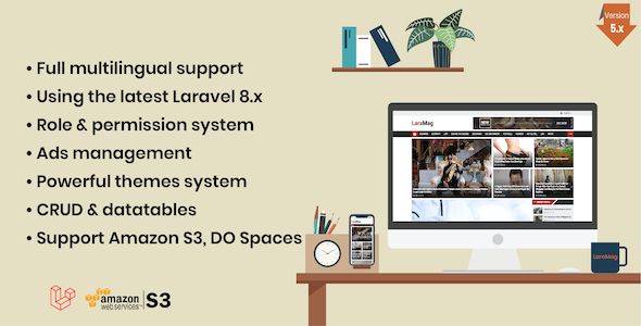 LaraMag - Laravel News & Magazine Multilingual System Miscellaneous