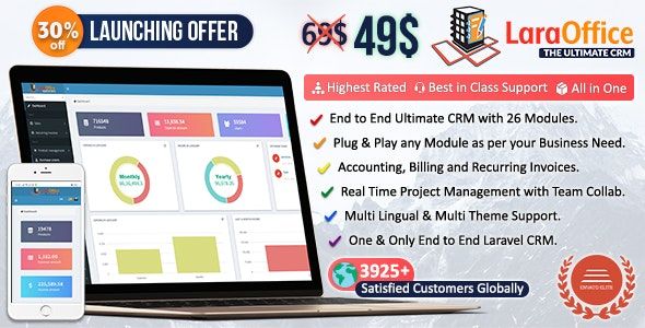 LaraOffice Ultimate CRM and Project Management System    Project Management Tools