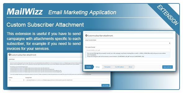 MailWizz EMA - Custom subscriber attachment  Add Ons  