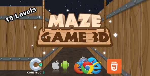 Maze Game 3D - 3D Game - HTML5/Mobile - (C3p)    Games