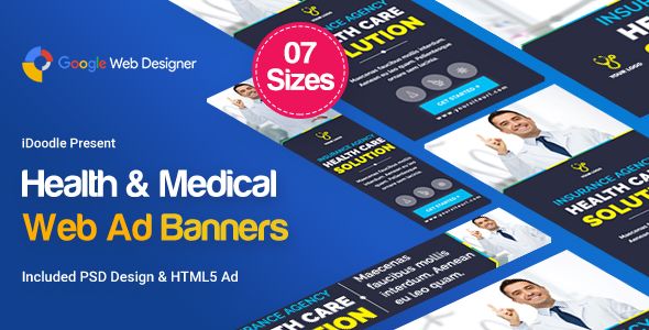 Medical Agency Banners HTML5 - Google Web Designer    Ad Templates