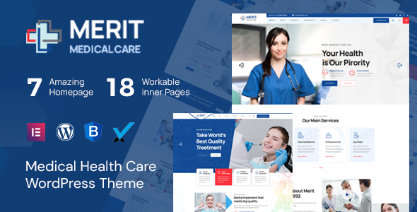 Merit - Health & Medical WordPress Theme WordPress Health &amp; Beauty, Retail  