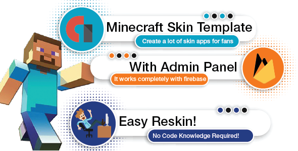 Minecraft Skin App Template With Admin Panel Android  Mobile Full Applications