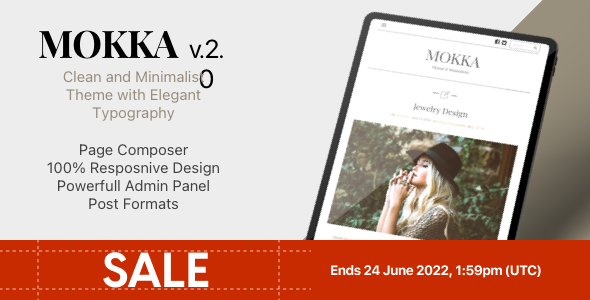 Mokka - Minimal & Elegant WordPress Blog