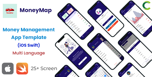 Money Management App Template in iOS Swift | Finance App Template | MoneyMap