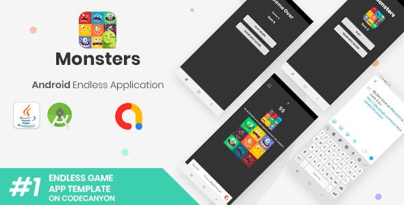 Monsters | Android Endless Reaction Game Application Android  Mobile Games