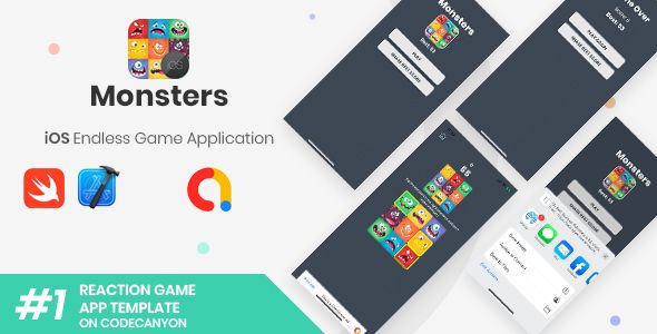 Monsters | iOS Endless Reaction Game Application iOS  Mobile Games