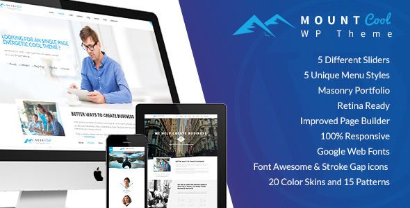MountCool -  Single Page Portfolio    