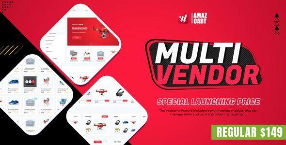 Multi-Vendor - AmazCart Laravel Ecommerce System CMS Module    Shopping Carts